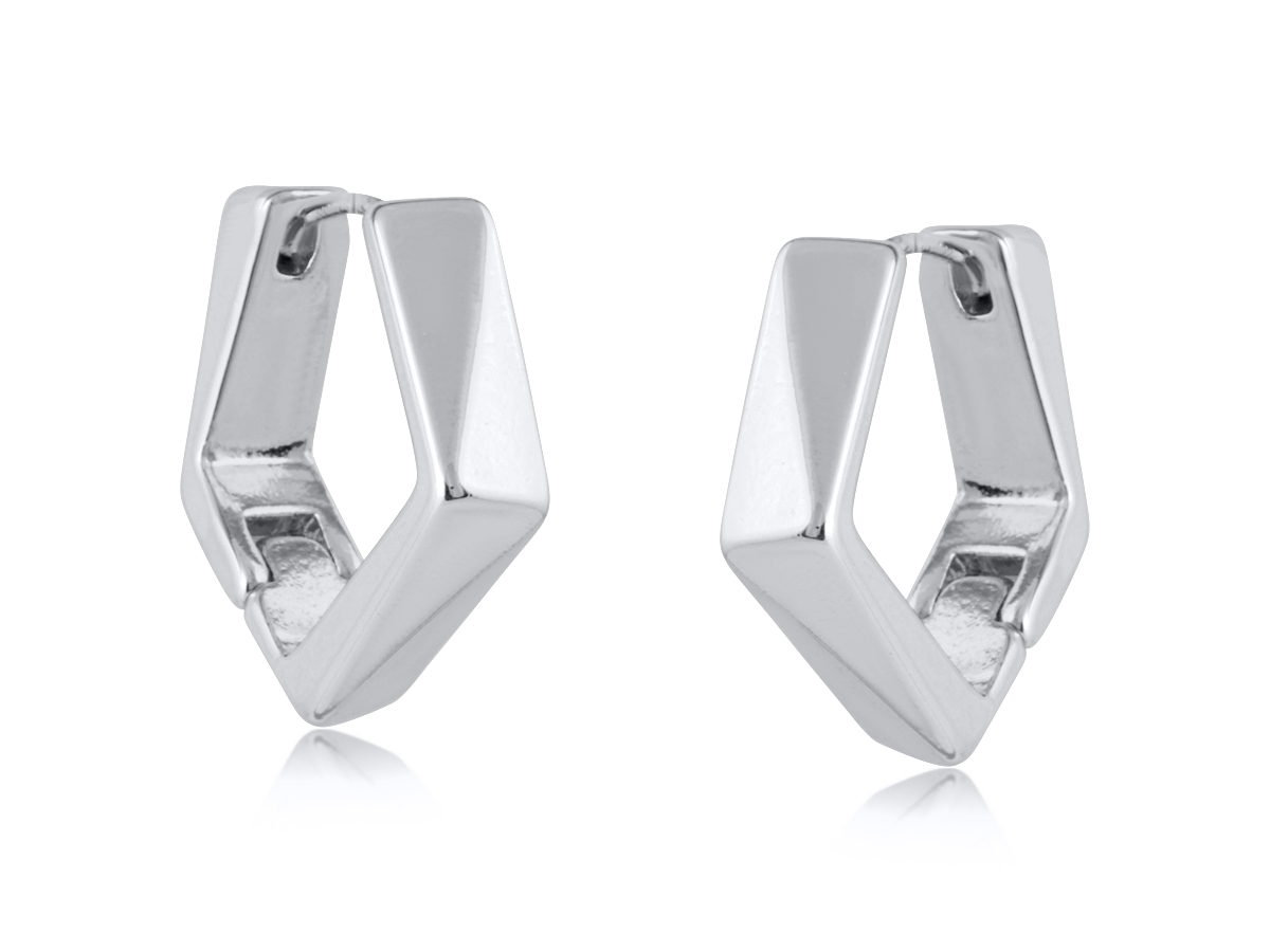 Picture of SILVER  CATNISS HEXAGON SHAPE EARRINGS