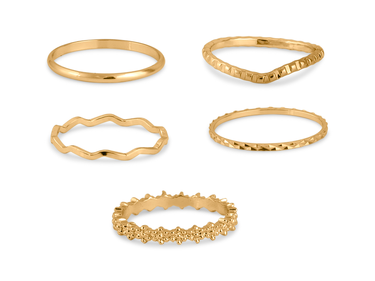 Picture of GOLD  ALTEA SET OF DELICATE RINGS