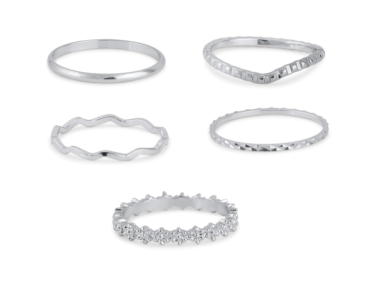 Picture of SILVER  ALTEA SET OF DELICATE RINGS