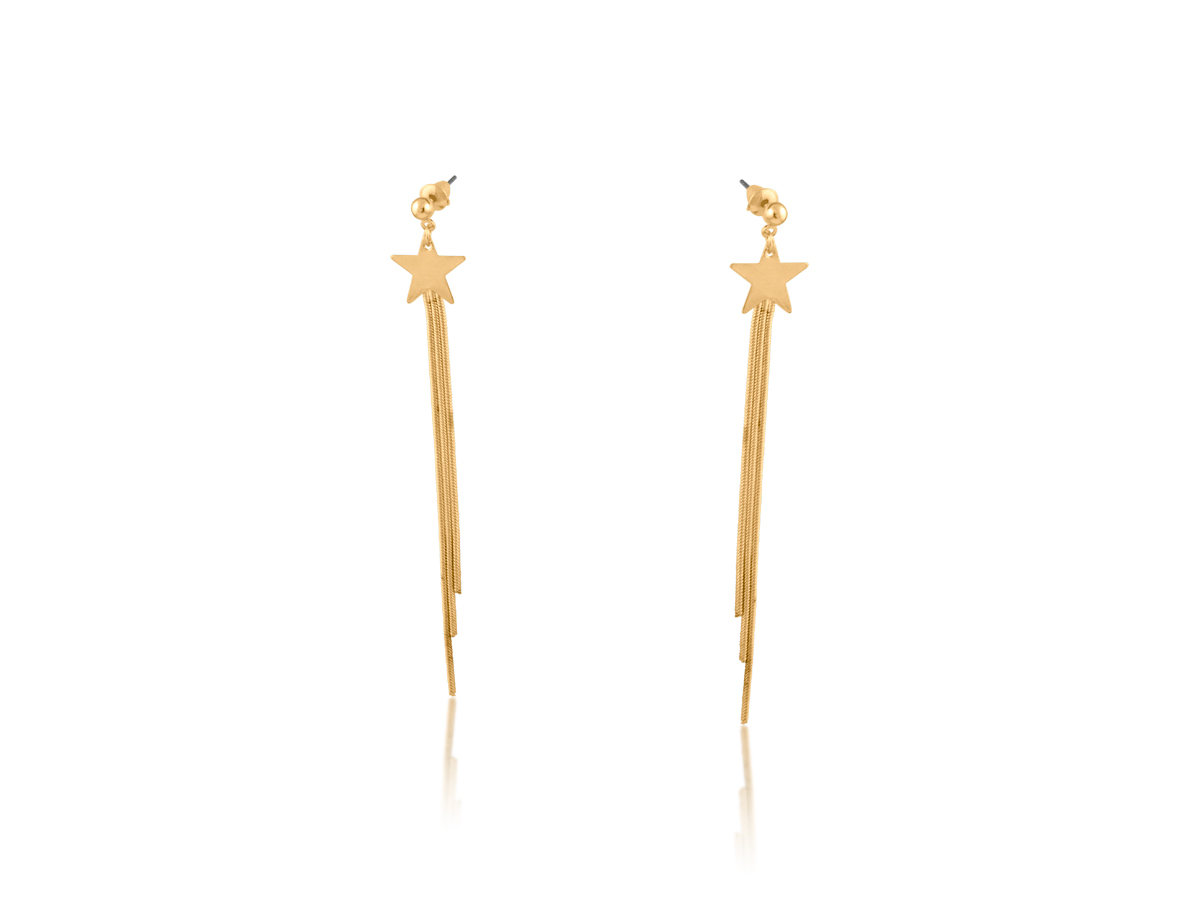 Picture of GOLD  CELENA STAR DANGLE EARRINGS