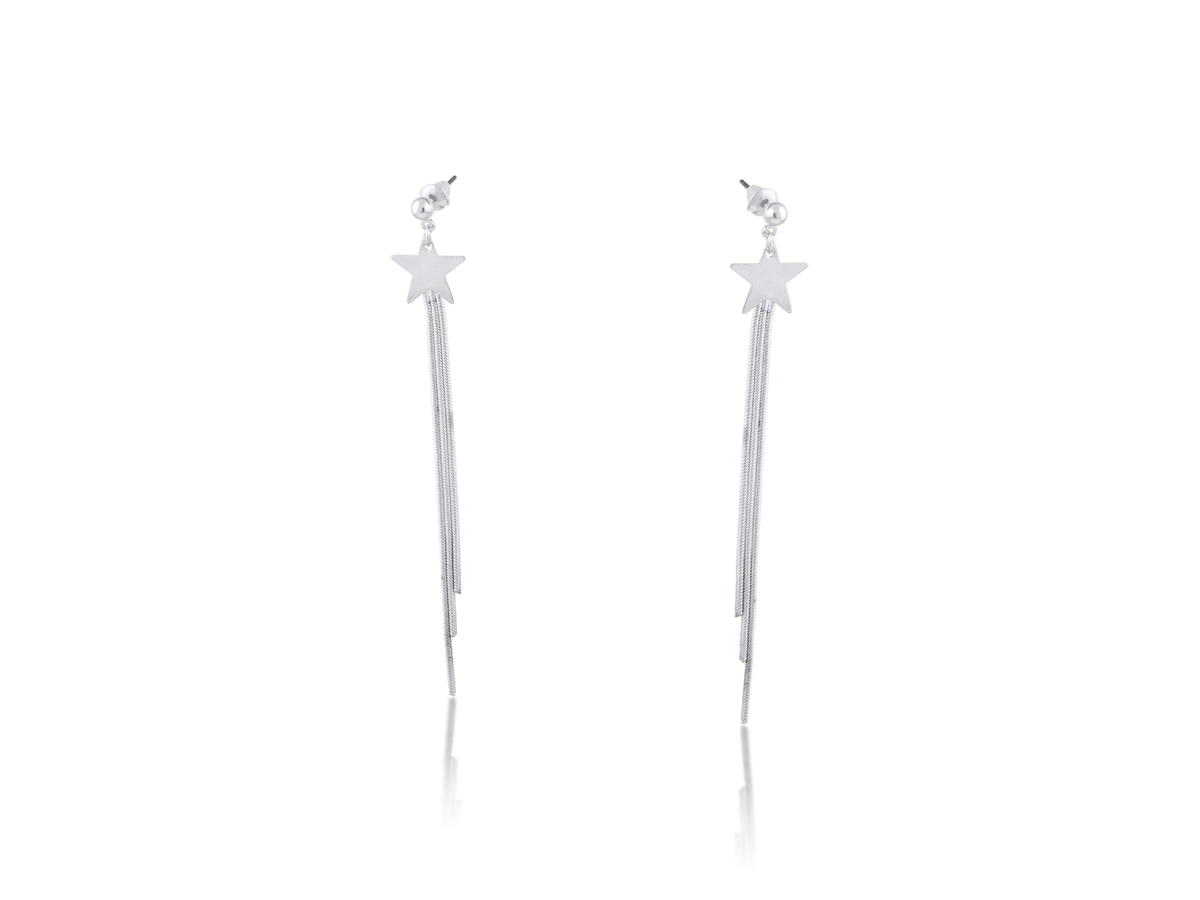 Picture of SILVER  CELENA STAR DANGLE EARRINGS