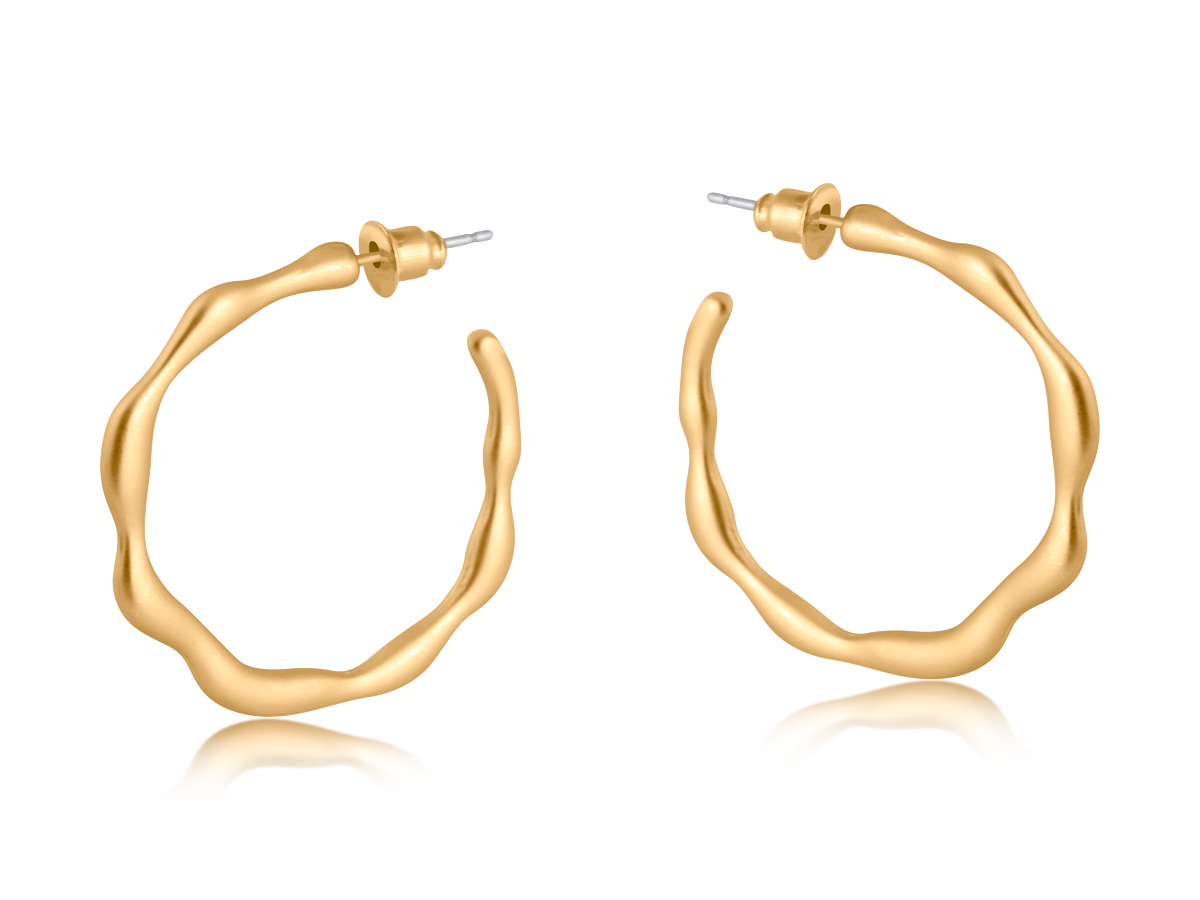 Picture of GOLD MARTINA BRANCH   HOOP EARRINGS
