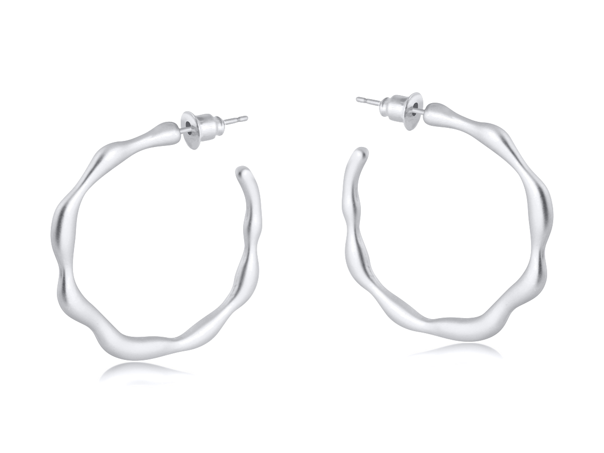 Picture of SILVER MARTINA BRANCH   HOOP EARRINGS