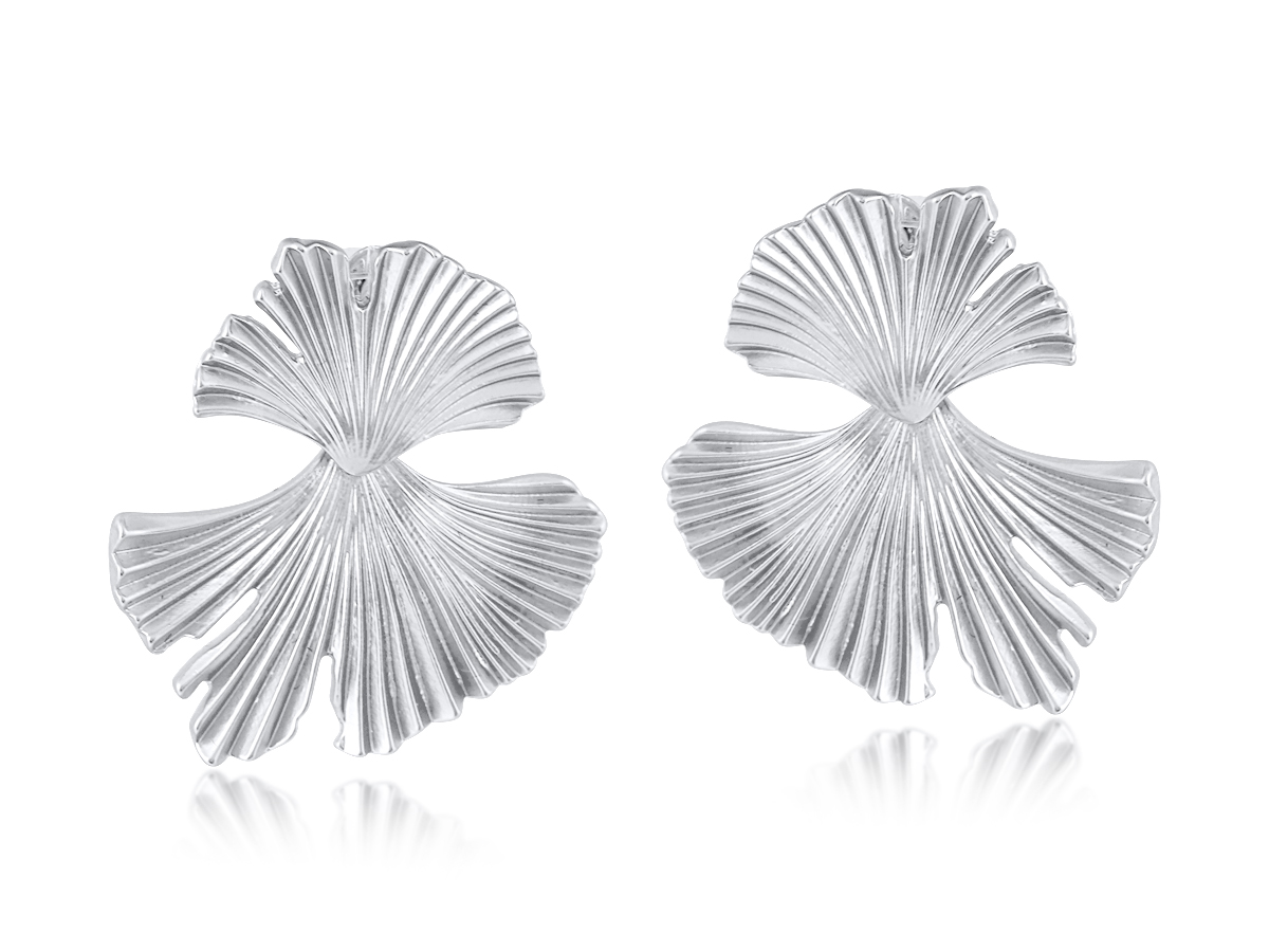 Picture of SILVER JULIA GYNKO LEAF DANGLE EARRINGS