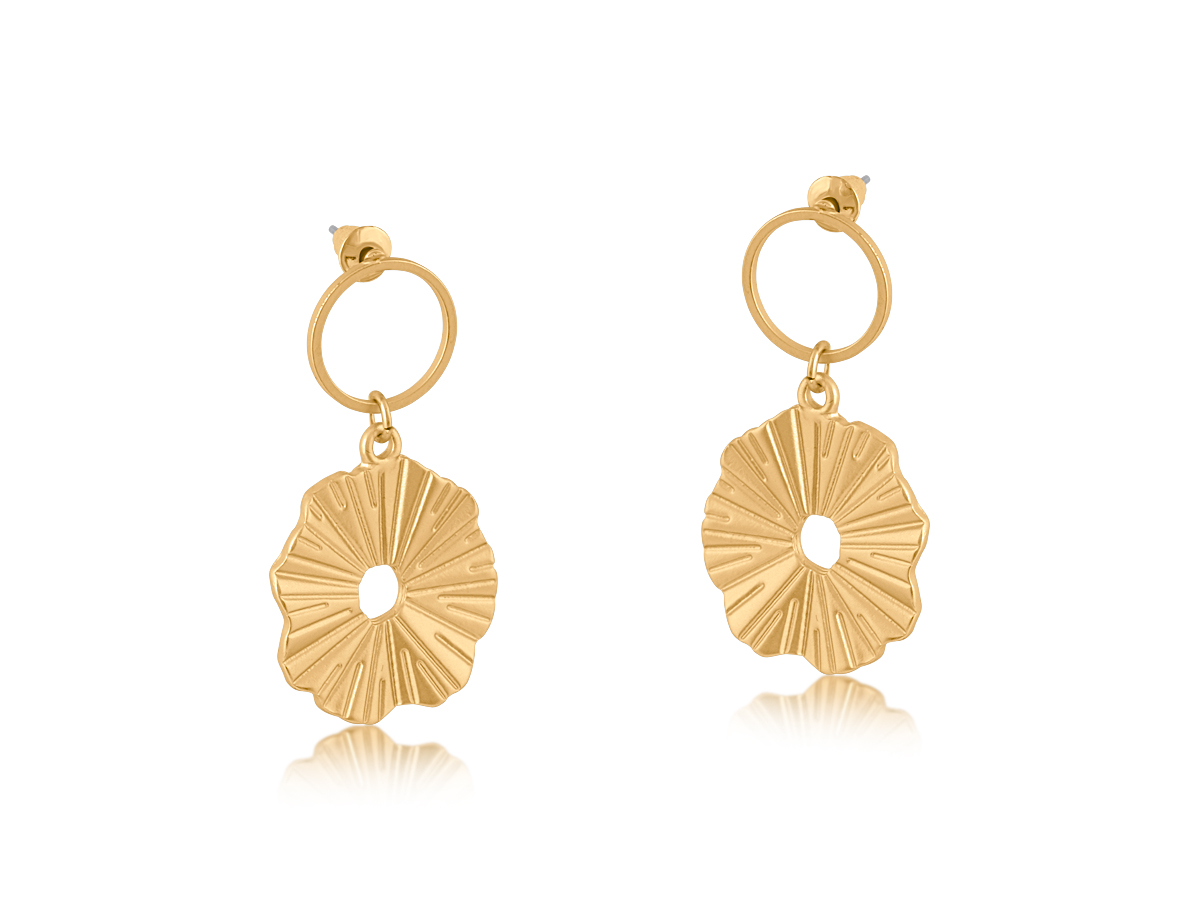 Picture of GOLD JULIA GYNKO LEAF DROP EARRINGS