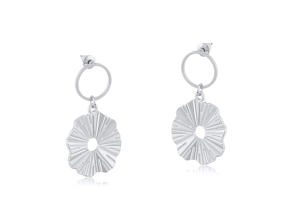 Picture of SILVER JULIA GYNKO LEAF DROP EARRINGS