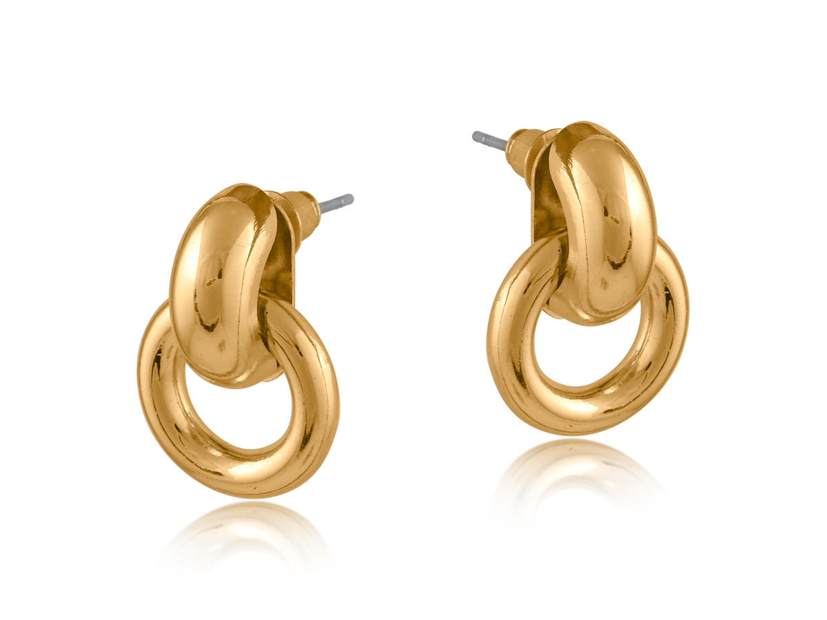 Picture of GOLD SALEMA ROUND STUD EARRINGS