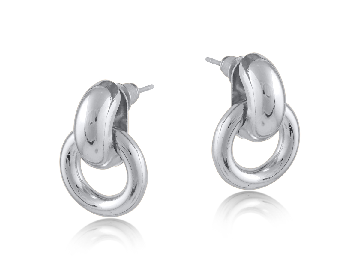 Picture of SILVER  SALEMA ROUND STUD EARRINGS