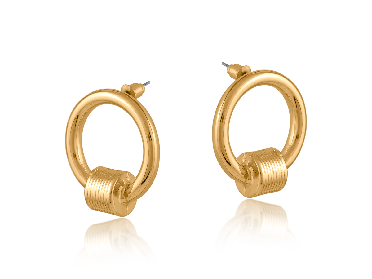 Picture of GOLD FAY CIRCLE STUD EARRINGS