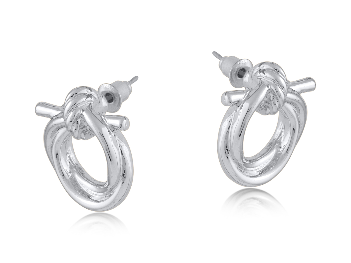 Picture of SILVER  LIMA KNOTED STUD EARRINGS