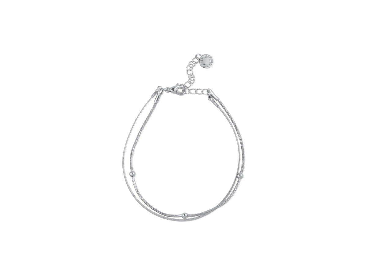 Picture of SILVER  LAYLA DOTTED LAYERED BRACELET