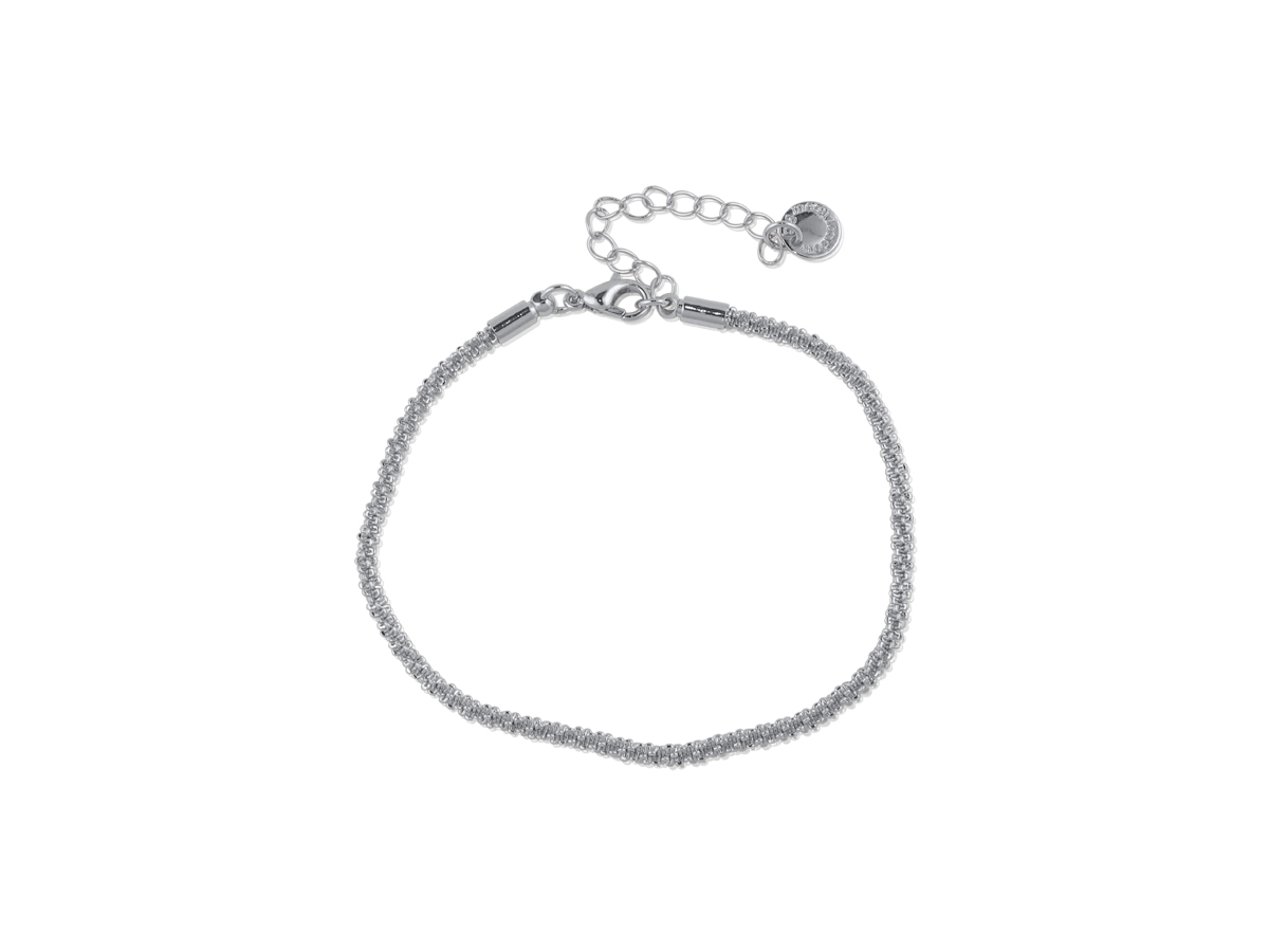 Picture of SILVER  PANAMA TWISTED ROPE BRACELET