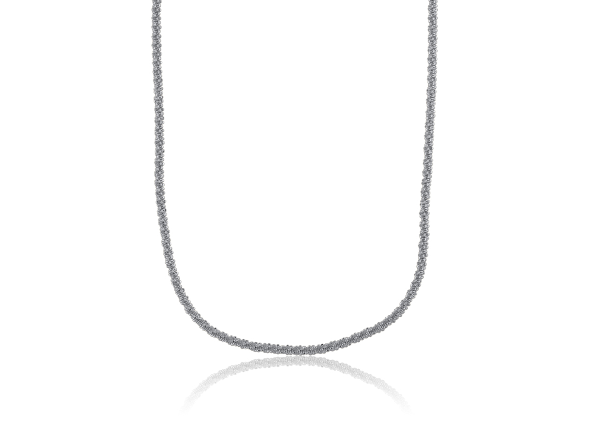 Picture of SILVER  PANAMA TWISTED ROPE NECKLACE