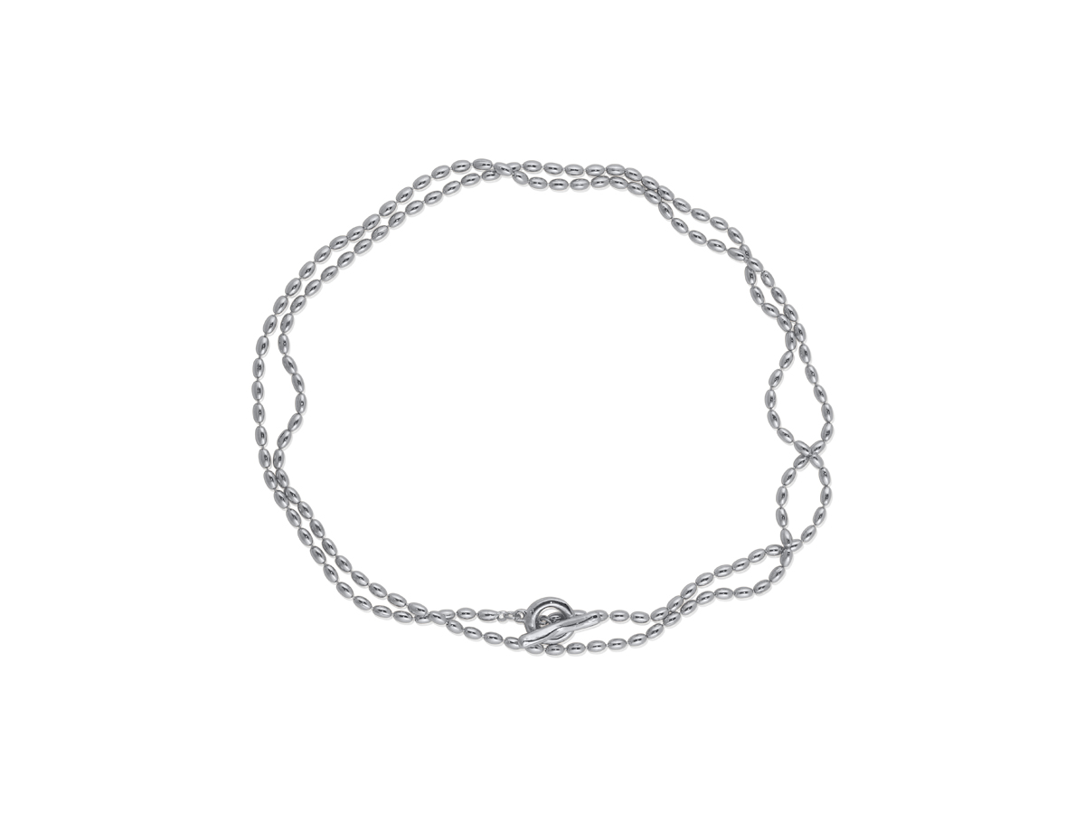 Picture of SILVER  LAYLA DOTTED LONG NECKLACE
