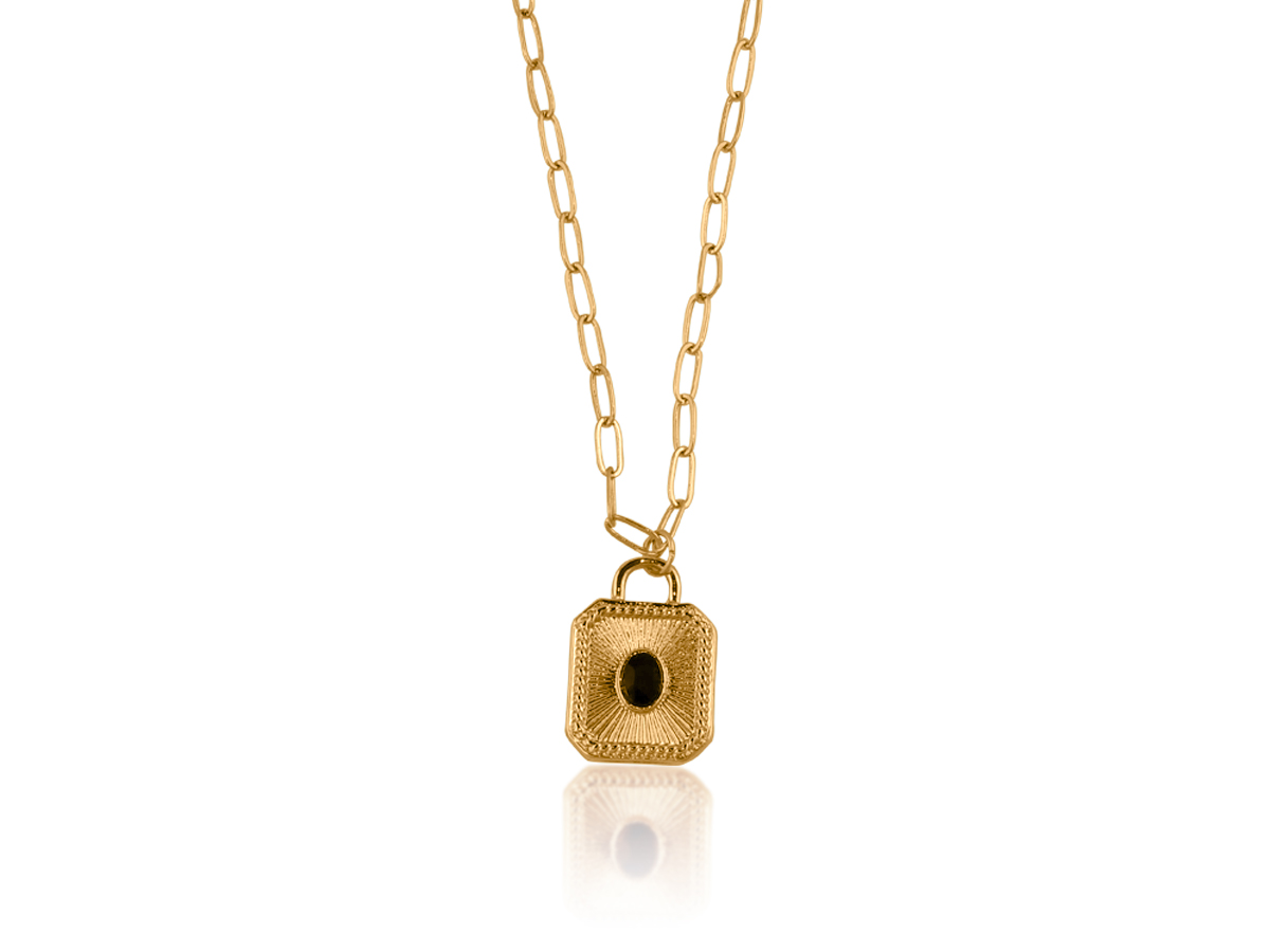 Picture of GOLD LOLA PADLOCK CHARM NECKLACE