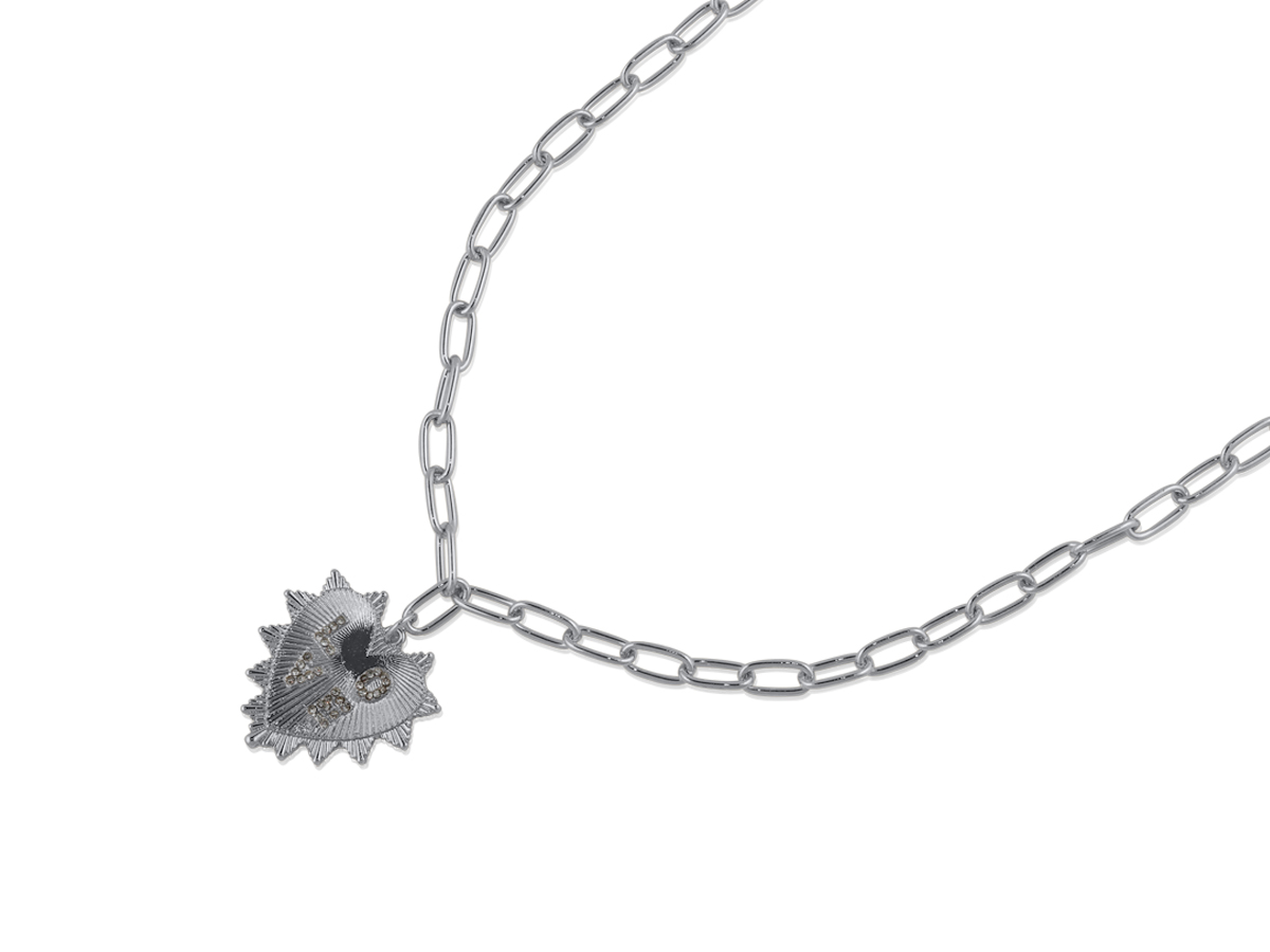 Picture of SILVER  LOVE CHARM NECKLACE