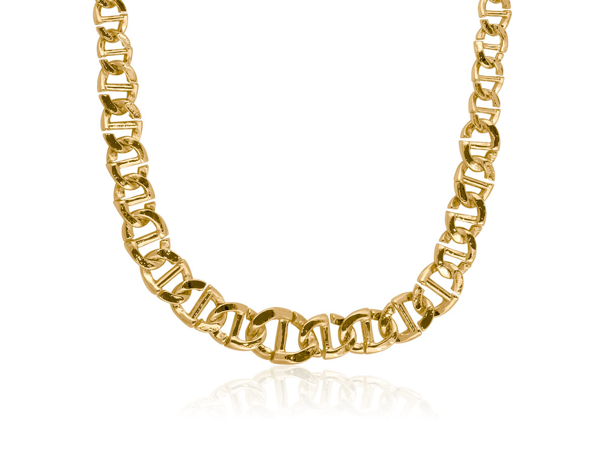 Picture of GOLD SURPRISE ANCHOR STATEMENT CHAIN NECKLACE
