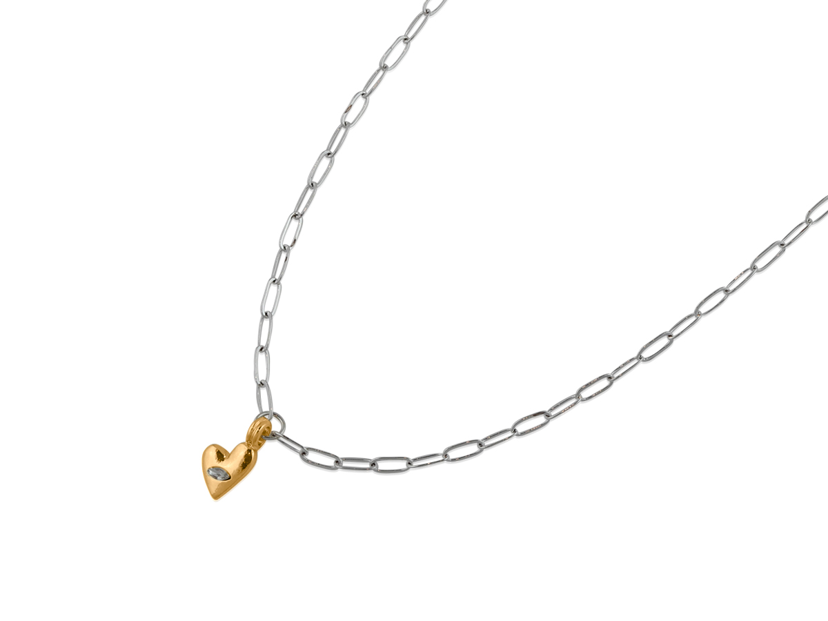 Picture of SILVER  FIDELIA SMALL HEART DELICATE NECKLACE