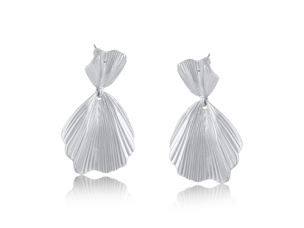 Picture of SILVER  FREYA FAN DROP EARRINGS