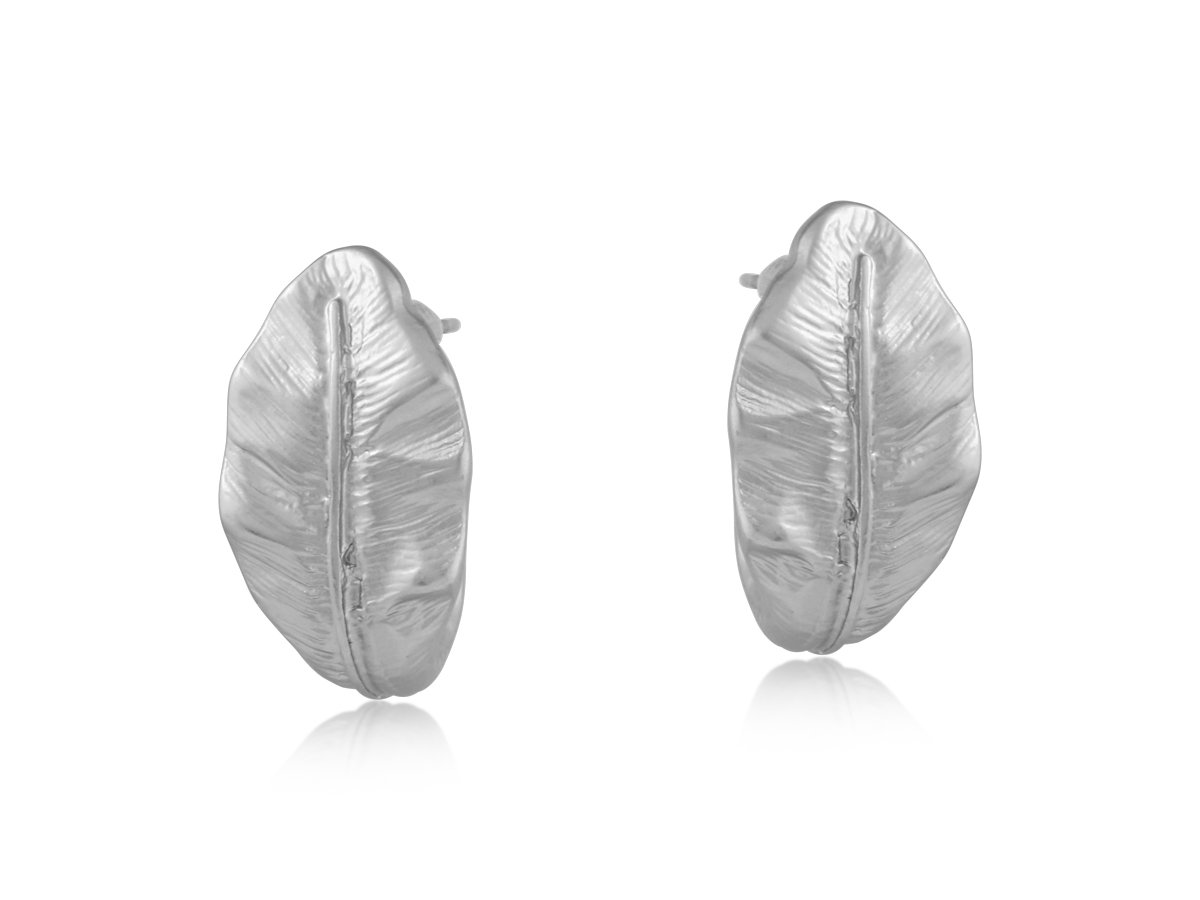Picture of SILVER  FREYA LEAF EARRINGS
