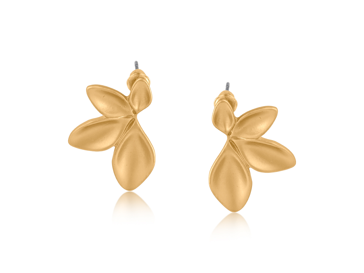 Picture of GOLD FREYA FAN LEAF EARRINGS