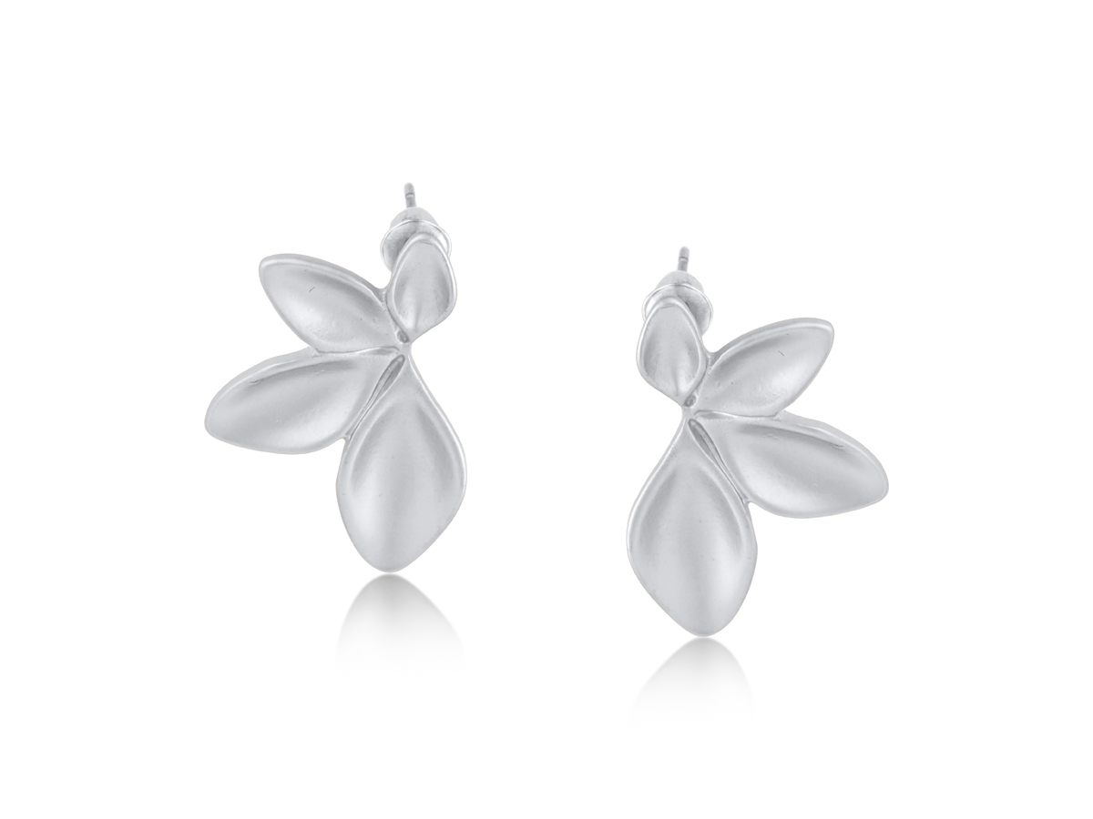 Picture of SILVER  FREYA FAN LEAF EARRINGS