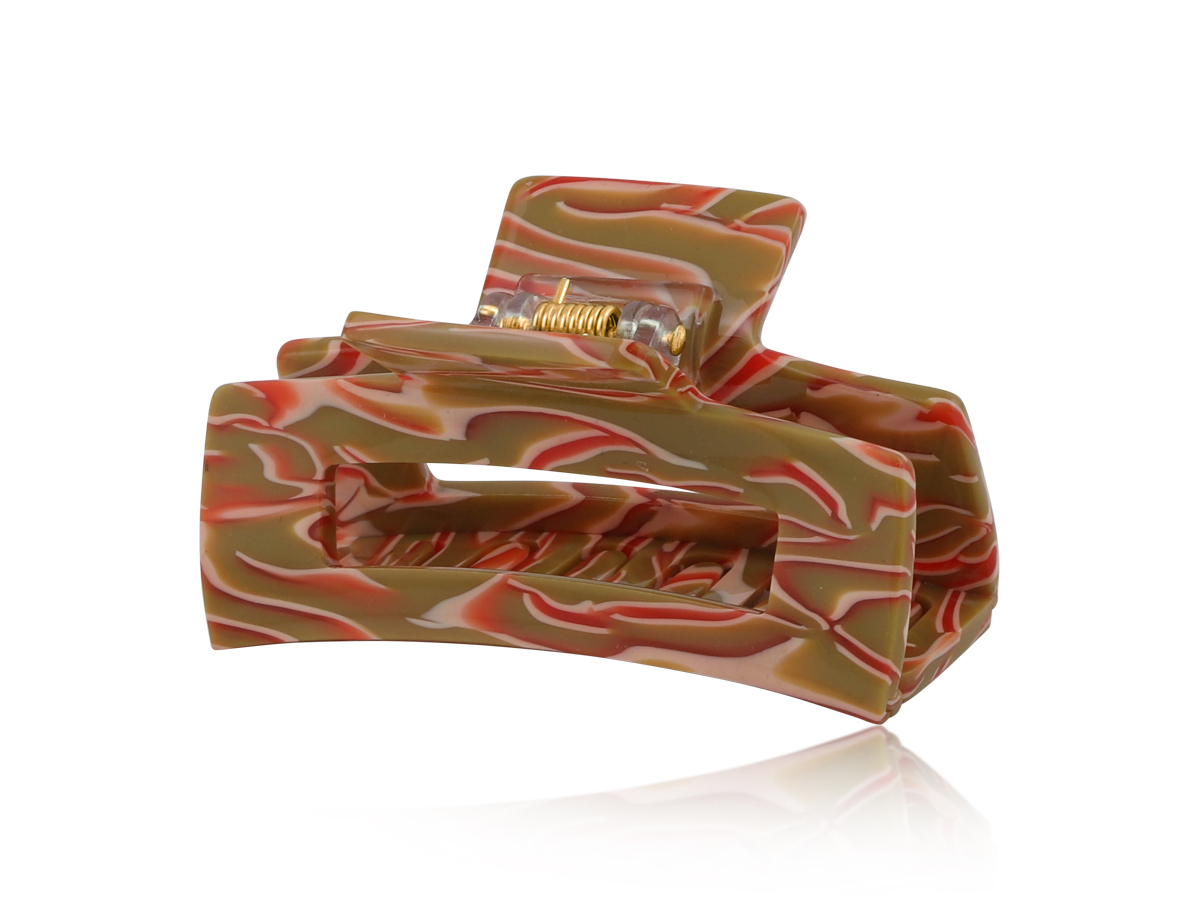 Picture of ORANGE KHAKI OLEANDRE BULLDOG HAIRCLIP