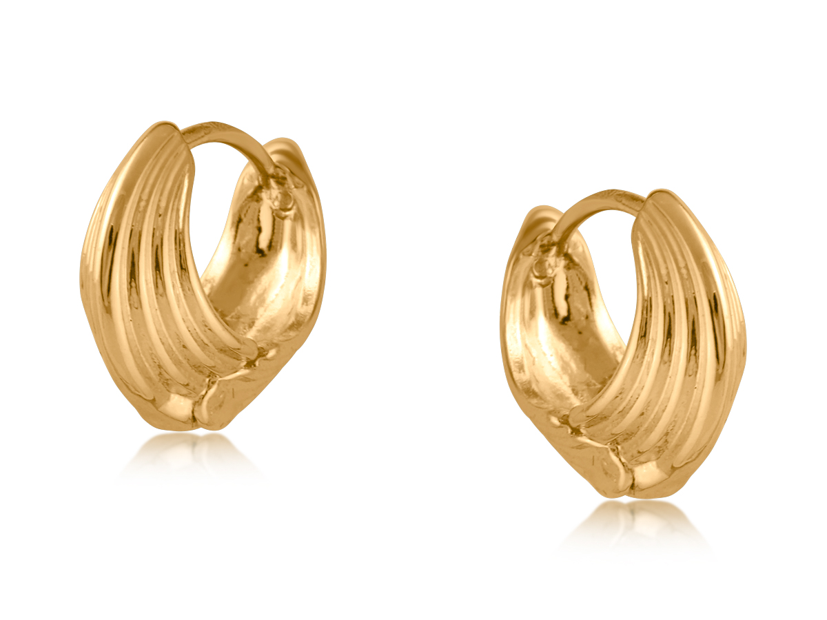 Picture of GOLD  ATHENA SMALL HUGGIE EARRINGS