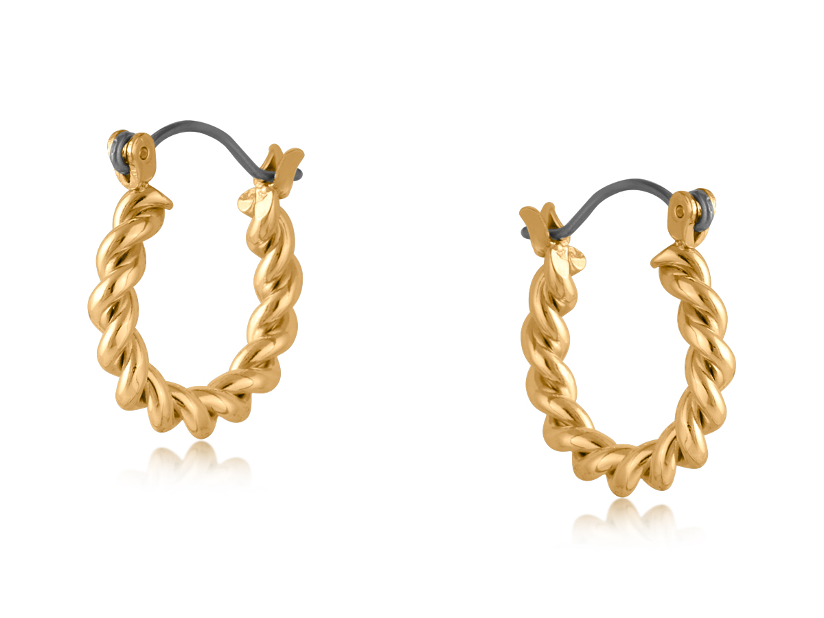 Picture of GOLD  CAPRI SMALL HOOP EARRINGS