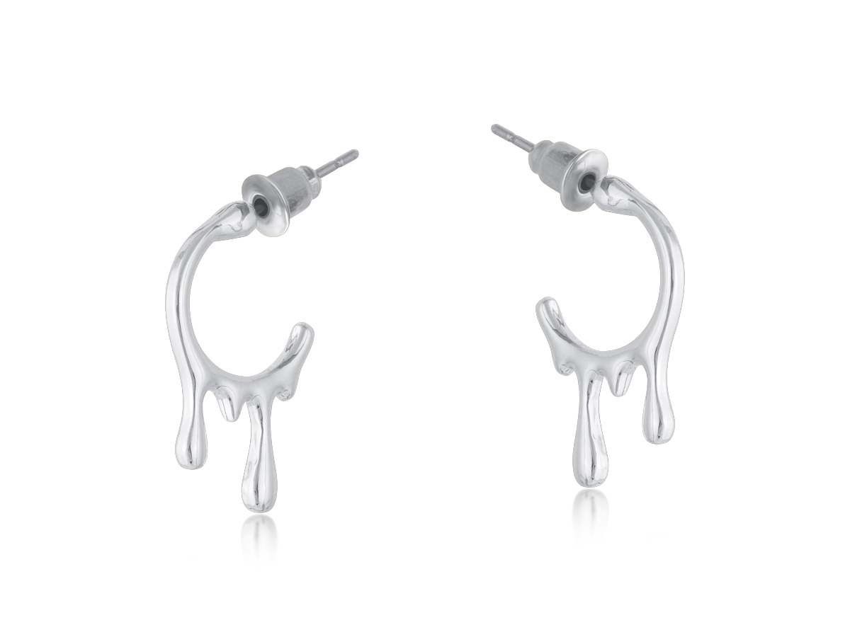 Picture of SILVER  VIENNA SMALL HOOP EARRINGS