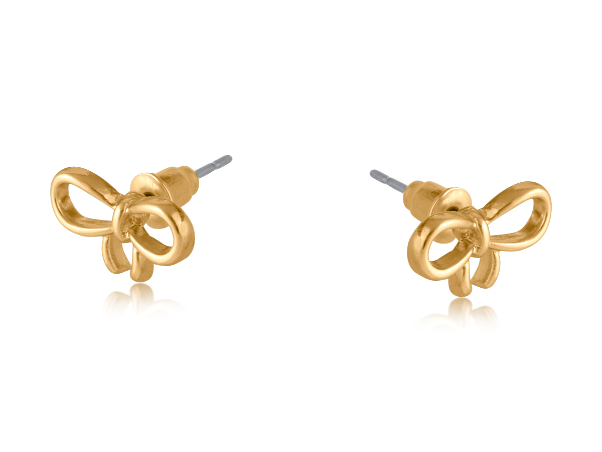 Picture of GOLD  SANTORINI BOW STUD EARRINGS