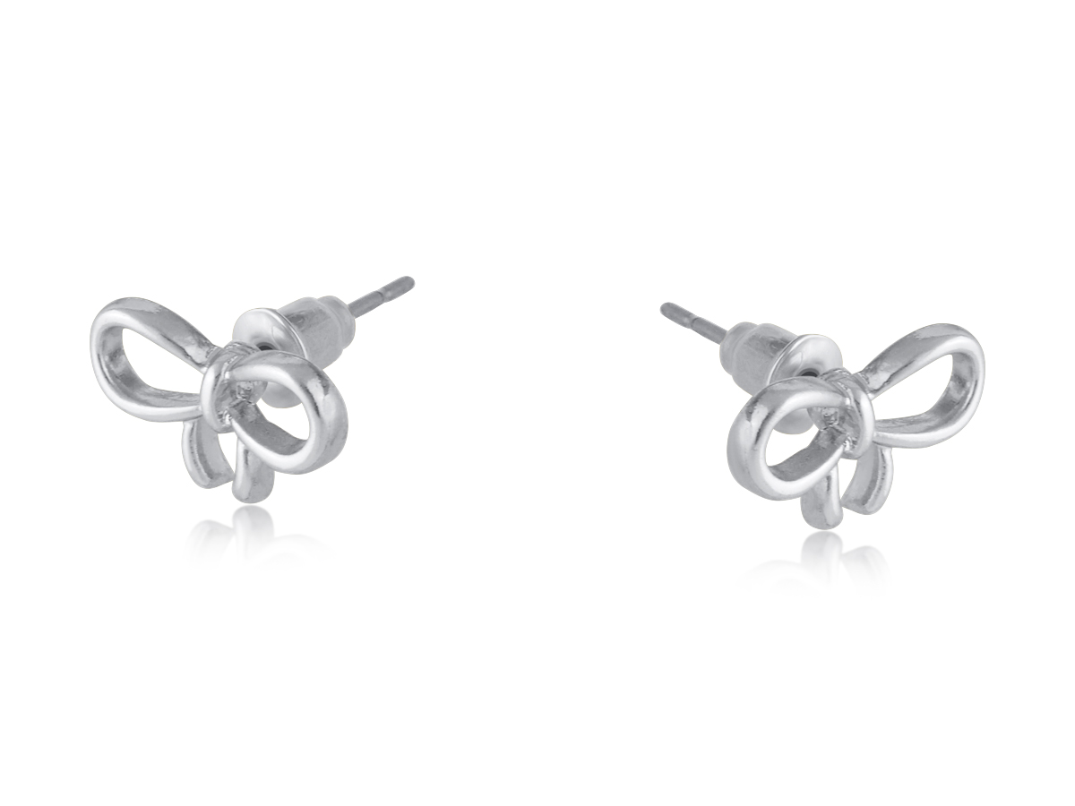 Picture of SILVER  SANTORINI BOW STUD EARRINGS