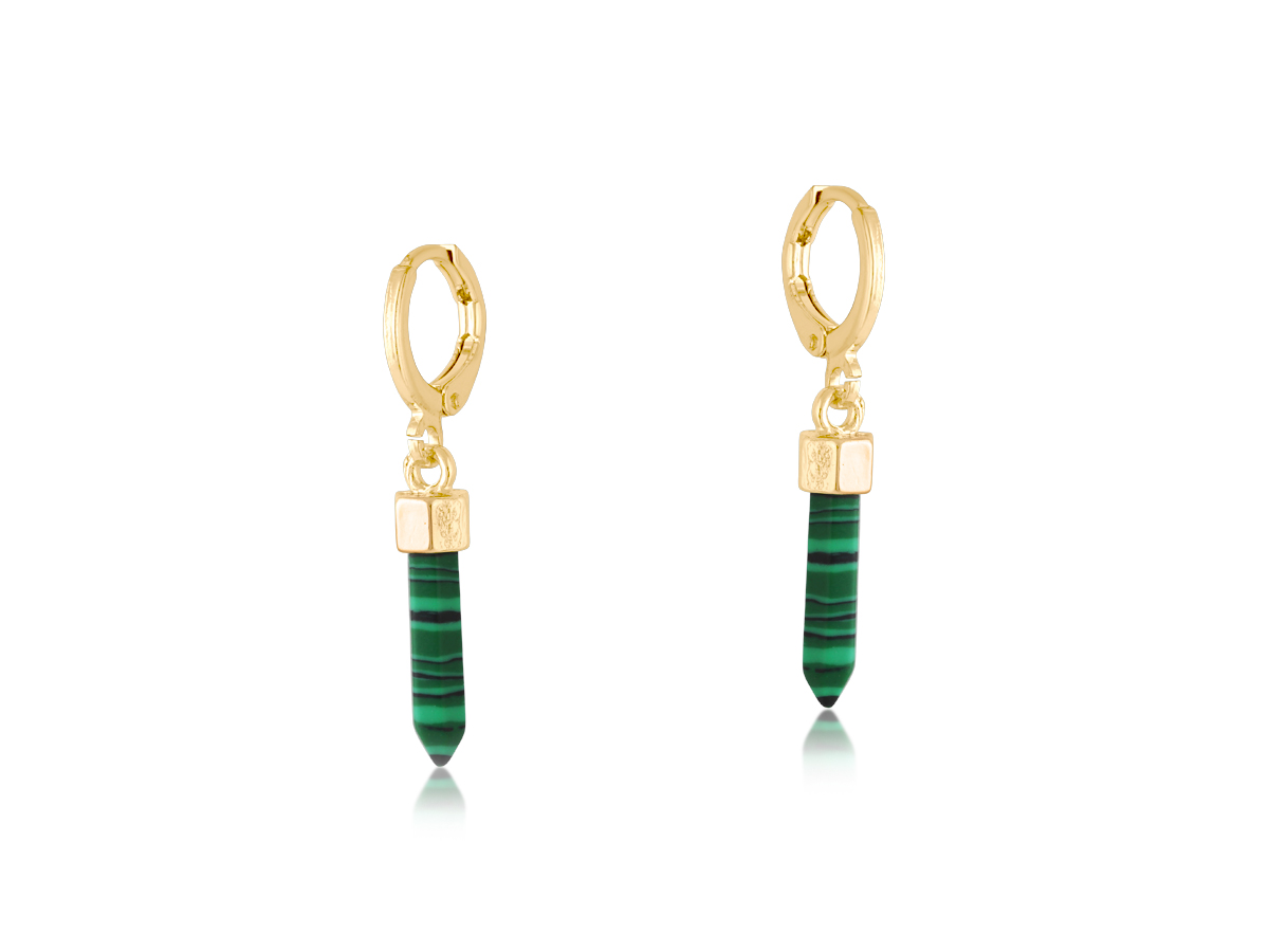 Picture of GREEN PORTOFINO SMALL HUGGIE EARRINGS
