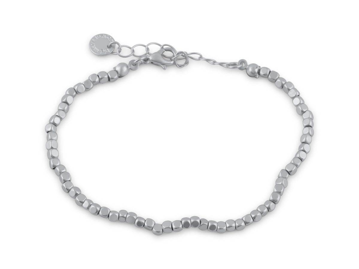 Picture of MATTE SILVER  SALOME BEADED MATTE BRACELET