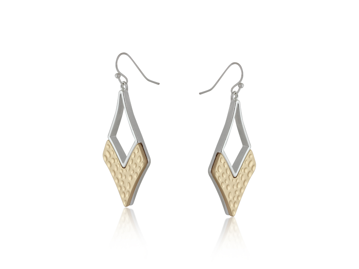 Picture of TWO TONE MATTE GOLD CHIARA TWO TONE MATTE EARRINGS