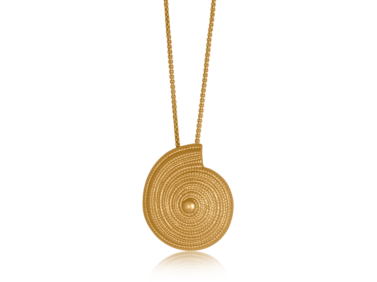 Picture of MATTE GOLD VERONICA MATTE CONCH NECKLACE