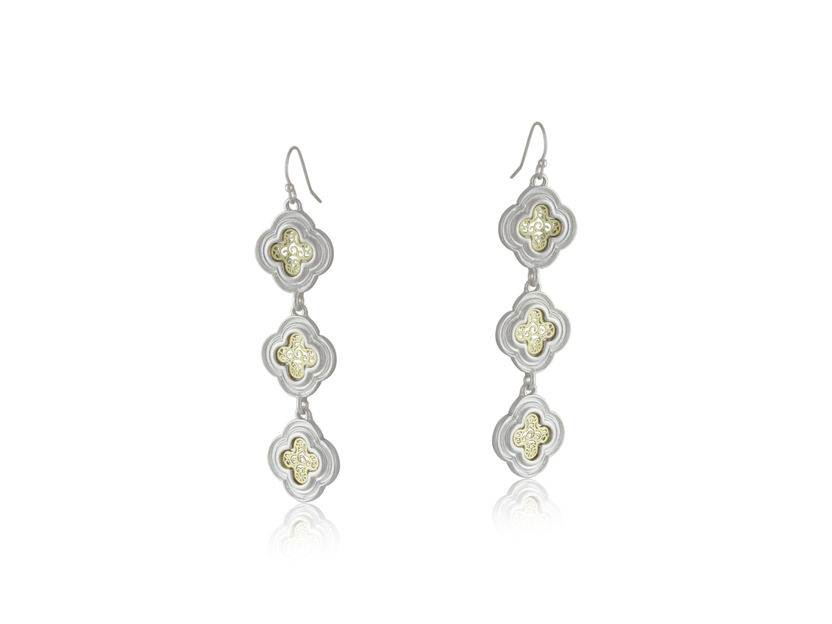 Picture of TWO TONE MATTE SILVER RIMINI CLOVER TWO TONE MATTE