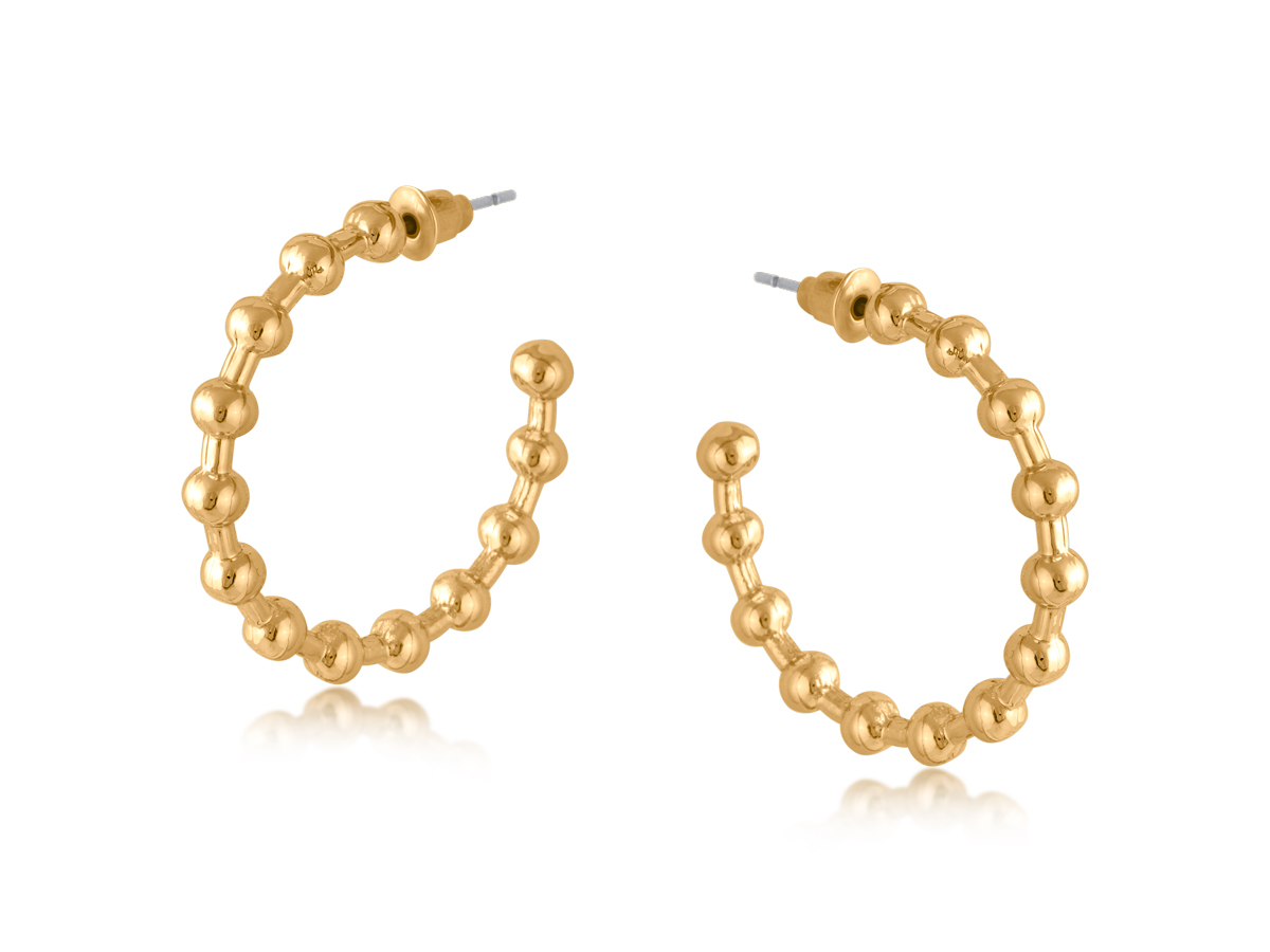 Picture of GOLD LOUISE BALL SHAPED HOOP EARRINGS
