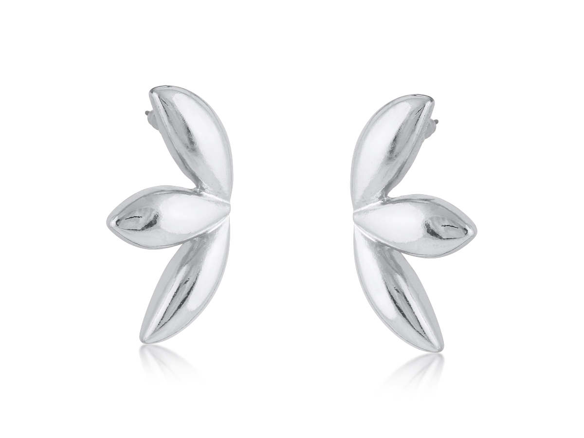 Picture of SILVER  YVONNE LIQUID WINGED EARRINGS