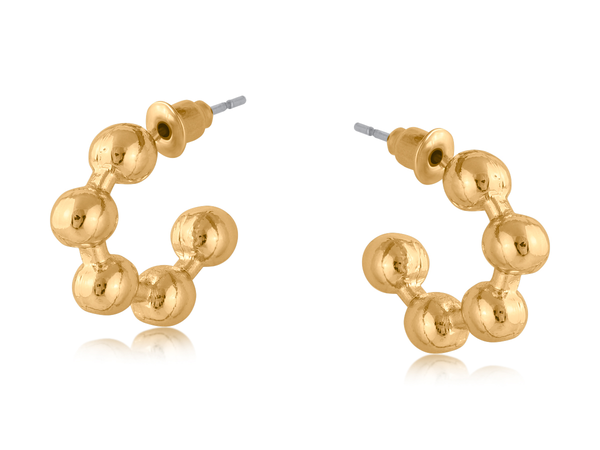 Picture of GOLD CHLOE SMALL BOBBLE STUD EARRINGS