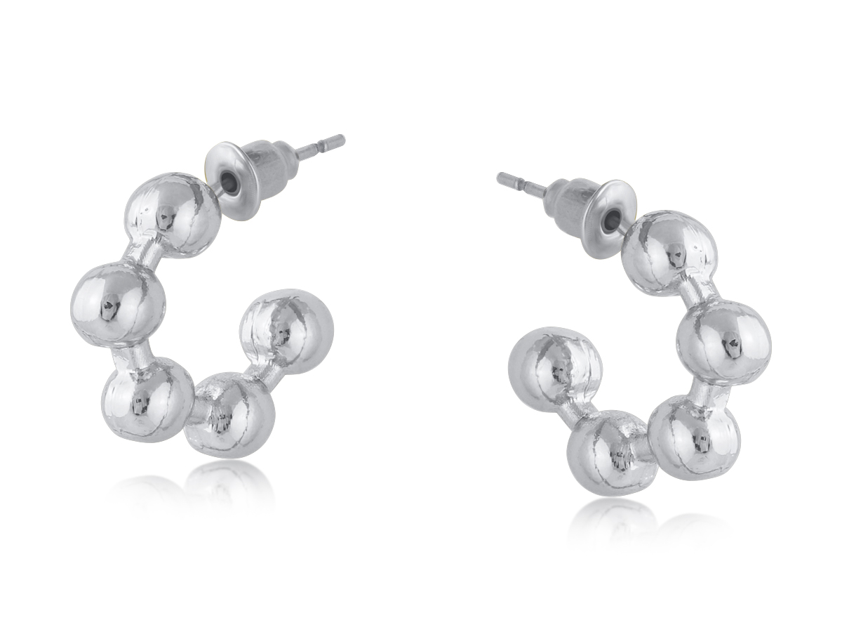 Picture of SILVER  CHLOE SMALL BOBBLE STUD EARRINGS