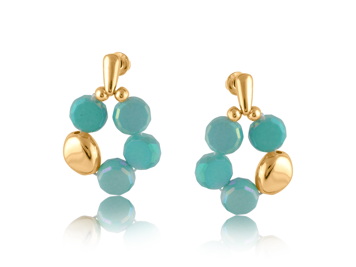 Picture of EMERALD CHARLOTTE TINY CIRCLE EARRINGS