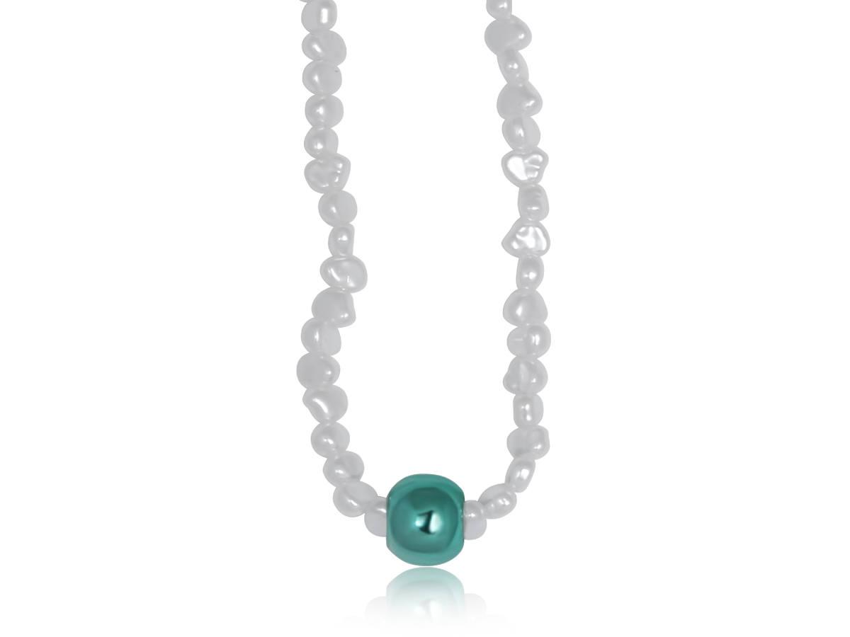 Picture of GREEN CHARLOTTE PEARL STRAND NECKLACE