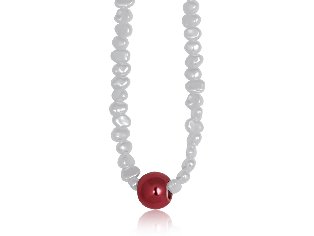 Picture of RED CHARLOTTE PEARL STRAND NECKLACE