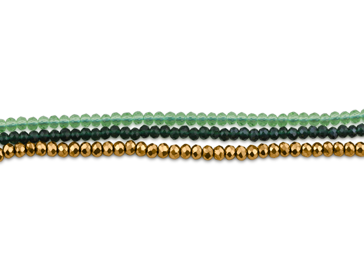 Picture of GREEN BELLE 3 STRING BEADED ANKLET