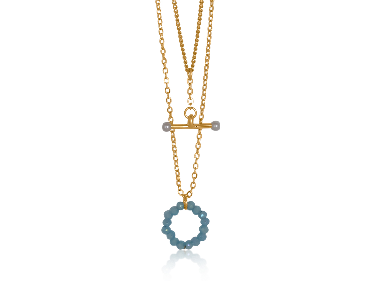 Picture of BLUE INGRID SET OF 2 NECKLACES