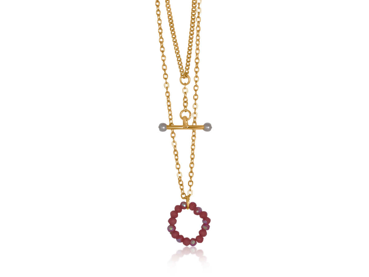 Picture of RED INGRID SET OF 2 NECKLACES