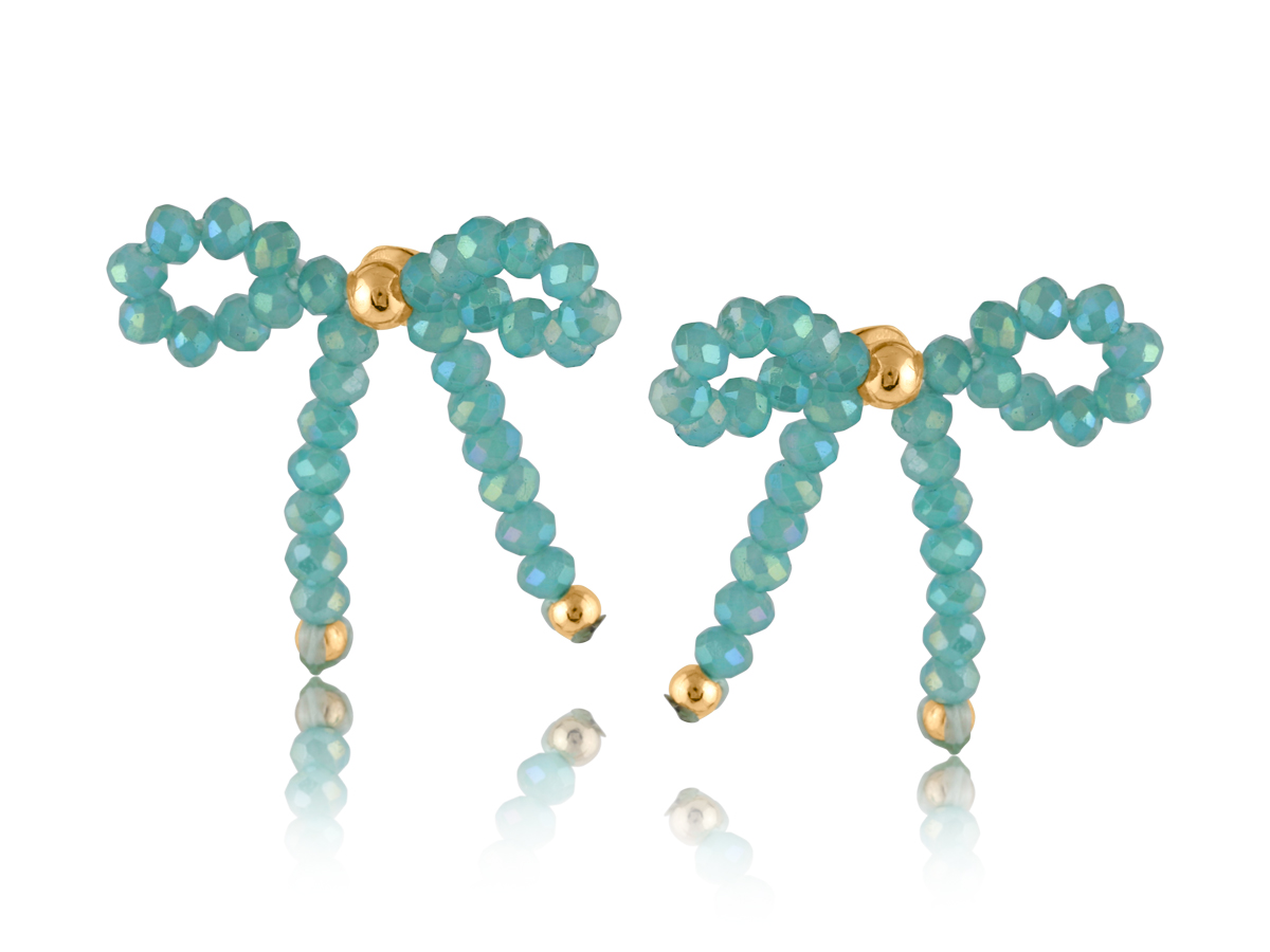 Picture of EMERALD INGRID BOW EARRINGS
