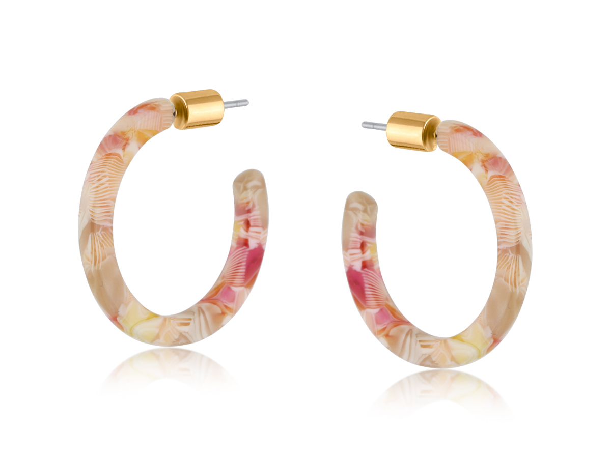 Picture of PEACH  SYLVIA RESIN SKINNY EARRINGS