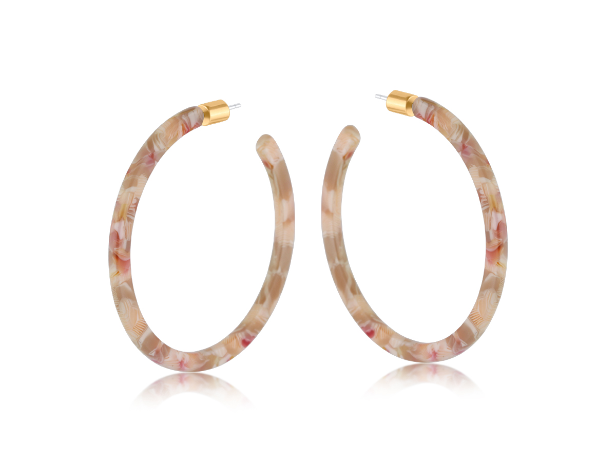 Picture of PEACH  SYLVIA RESIN SKINNY EARRINGS